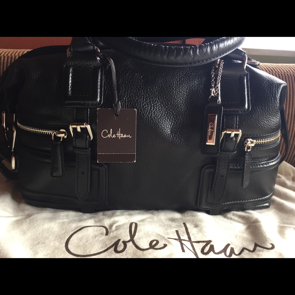 Cole Haan NWT Black Leather Satchel
